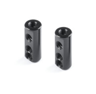 X12 ALU SERVO MOUNT - FIXED & FLOATING - BLACK (2) - XRAY - 376263-L