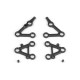 SET OF SUSPENSION ARMS, LOWER + UPPER (2+1+1) - HARD - 382101 - XRAY