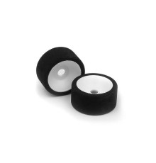 REAR FOAM TIRE MOUNTED WITH HEX HUB (40DEG) - MEDIUM - 389543 - XRAY