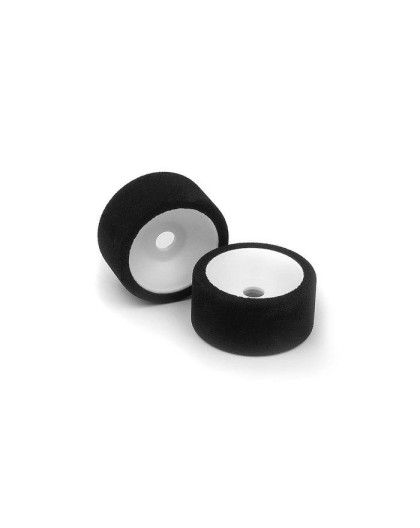 REAR FOAM TIRE MOUNTED WITH HEX HUB (40DEG) - MEDIUM - 389543 - XRAY