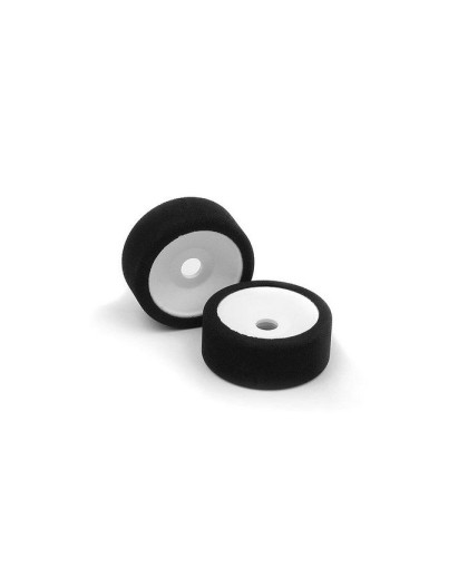 FRONT FOAM TIRE MOUNTED WITH HEX HUB (50DEG) - HARD - 389546 - XRAY