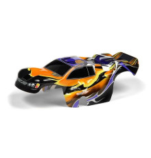 BODY 1/18 NITRO TRUCK - PAINTED & TRIMMED - DRAGONFIRE - ORANGE - 389