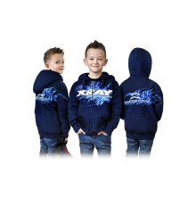 XRAY JUNIOR SWEATER HOODED WITH ZIPPER - BLUE (M) - XRAY - 395601M