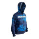 JUNIOR SWEATER HOODED ZIPPER GRAPHICS BLUE (S) - XRAY - 395603S