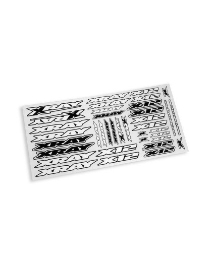Autocollants XRAY X12 Blanc - XRAY - 397370