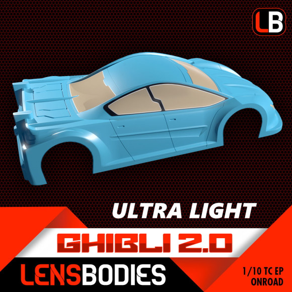 Carrosserie Lens 1/10 Touring Ghibli 2.0 Ultra Light - HOT RACE