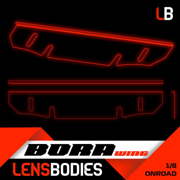1/8 Onroad Regular Wing Light Weight - HOT RACE - LW08-L