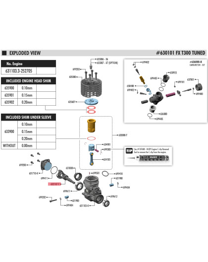 T300 CRANKSHAFT TUNED - FX - 632107-T