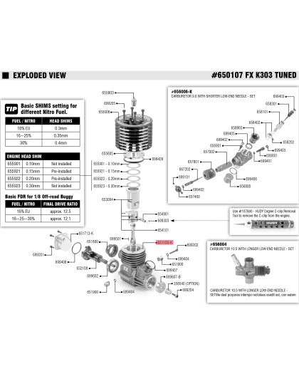 K303 CRANKCASE - BLACK - FX - 651105-K