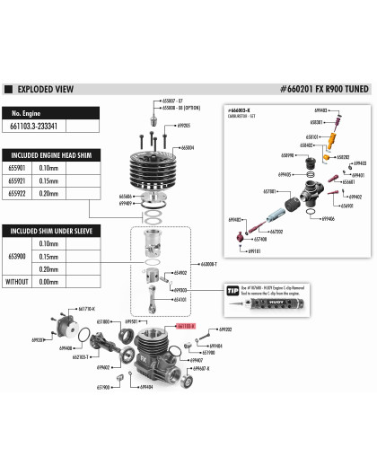 R900 CRANKCASE - BLACK - FX - 661103-K