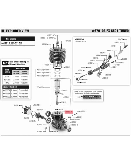 G501 TUNED CRANKCASE - BLACK - FX - 661101-K