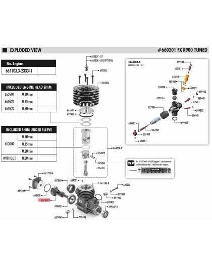 TUNED CRANKSHAFT 2 DOTS - FX - 662103-T