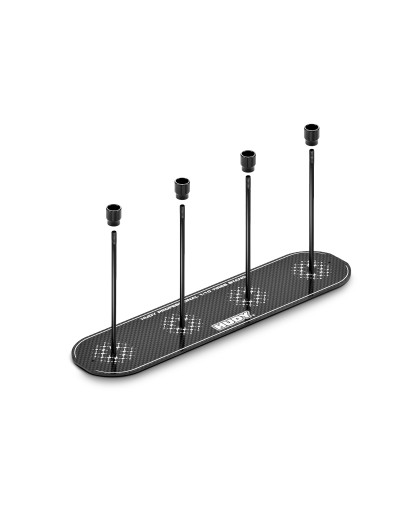 Hudy Carbon Tire Stand 4X + Hard Case - 1/10 Tc - HUDY - 105015