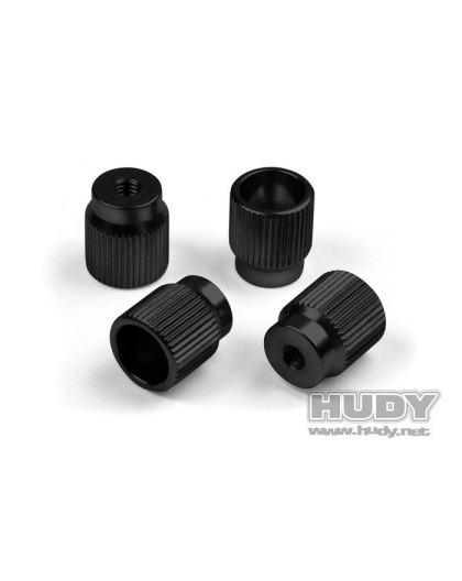 Alu Nut For 1/10 Touring Set-Up System (4) - HUDY - 109360