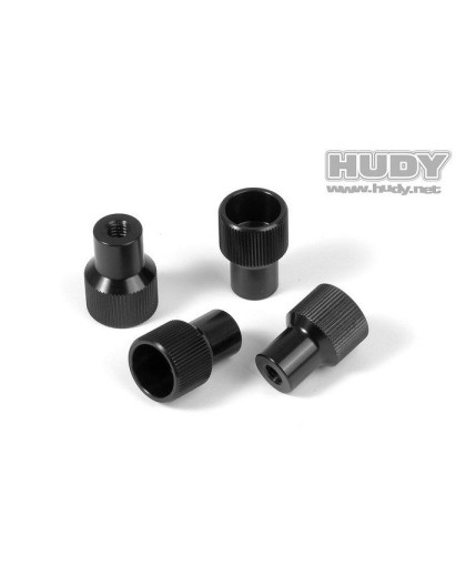 Alu Nut For 1/5 On-Road Set-Up System (4) - HUDY - 109560