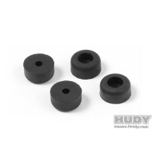 Black Rubber Feet (4) - HUDY - 203111
