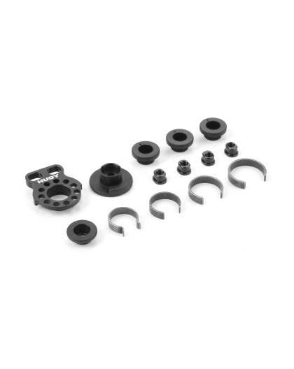 Hudy Alu Adjustable Servo Saver 1/12 - Set - HUDY - 293351