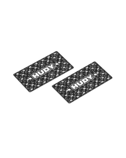 Plaques latérales carbone 0.5mm aileron 1/10 EL (2) - HUDY - 293311