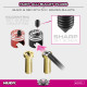 Alu Bullet Plug Black & Red With 5mm Golden - Set - HUDY - 293211