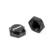 Hudy Alu Wheel Nut With Cover - Ribbed (2) - HUDY - 293560