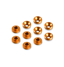 Alu Countersunk Servo Shim - Orange (10) - HUDY - 296509-O