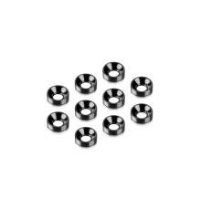 Alu Countersunk Shim - Black (10) - HUDY - 296510-K