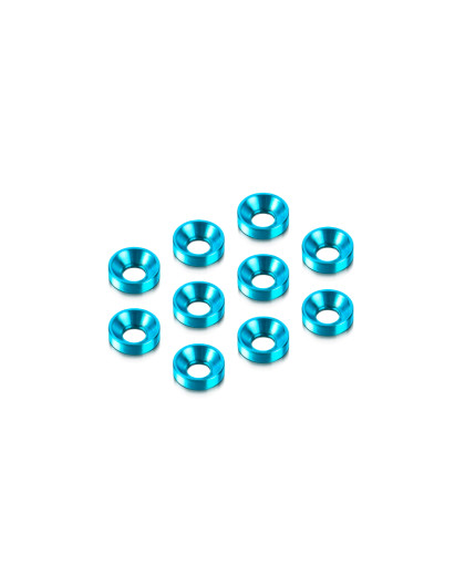 Alu Countersunk Shim - Blue (10) - HUDY - 296510-B