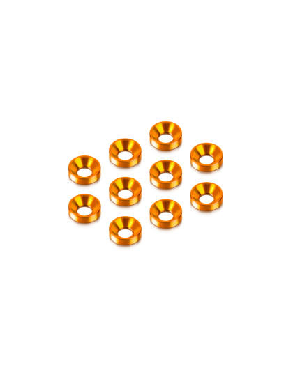 Rondelles cuvette M3 - Orange (10) - HUDY - 296510-O