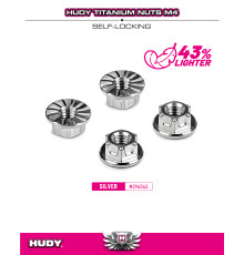 Ecrous de roue M4 titane (4) - HUDY - 296542