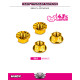 Titanium Nut M4 With Serrated Flange - Gold (4) - HUDY - 296542-Y