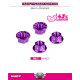 Titanium Nut M4 With Serrated Flange - Violet (4) - HUDY - 296542-V
