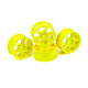Hudy 24 mm Wheels Starburst - Yellow (4) - HUDY - 803009