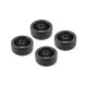 1/10 Pre-Cut Slick Belted Tires Right & Left (2+2) - HUDY - 803041