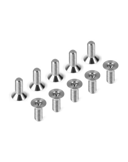 Titanium Flat Head Screw M3X8 (10) - HUDY - 903308-T