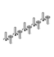 Titanium Flat Head Screw M3X10 (10) - HUDY - 903310-T