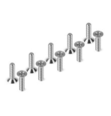 Titanium Flat Head Screw M3X12 (10) - HUDY - 903312-T