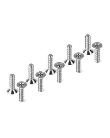 Titanium Flat Head Screw M3X12 (10) - HUDY - 903312-T