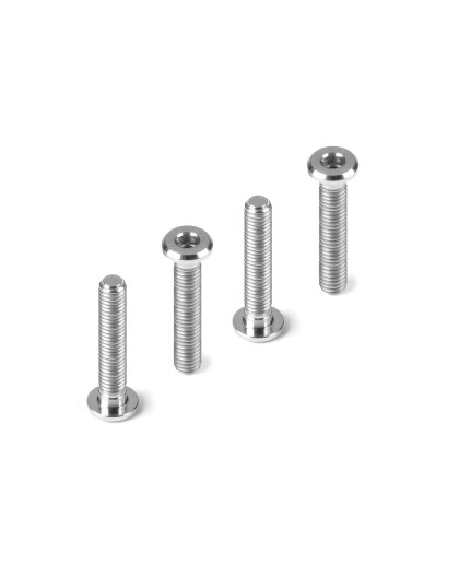 Titanium Low Head Screw Centering Dia M3X16 (4) - HUDY - 908316-T