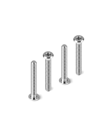 Titanium Low Head Screw Centering Dia M3X22 (4) - HUDY - 908322-T