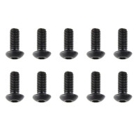 TEAM CORALLY - STEEL SCREWS M4 X 10MM - HEX BUTTON HEAD - 10 - C-3011