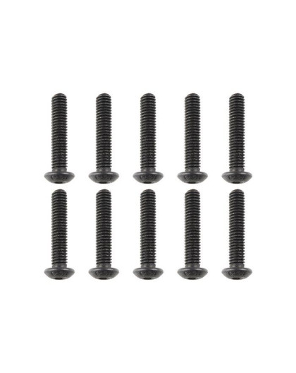 TEAM CORALLY - STEEL SCREWS M4 X 20MM - HEX BUTTON HEAD - 10 - C-3011