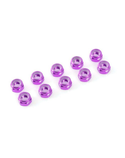 Nylstop alu M3 - Violet - 10pcs - CORALLY - C-31022