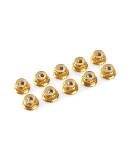 Nylstop épaulé alu M4 - Or - 10pcs - CORALLY - C-31130