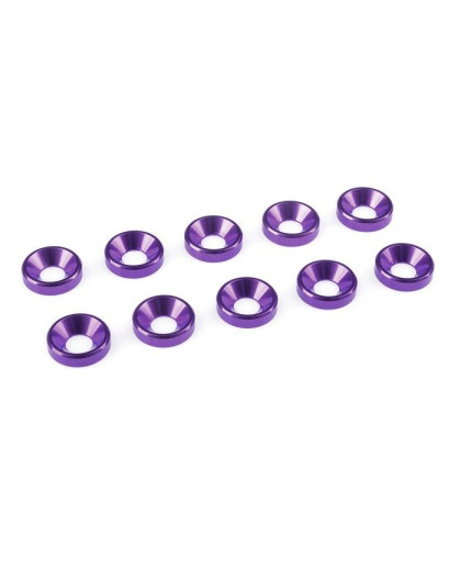 TEAM CORALLY - ALUMINIUM WASHER - FOR M4 FLAT HEAD SCREWS - - C-3121