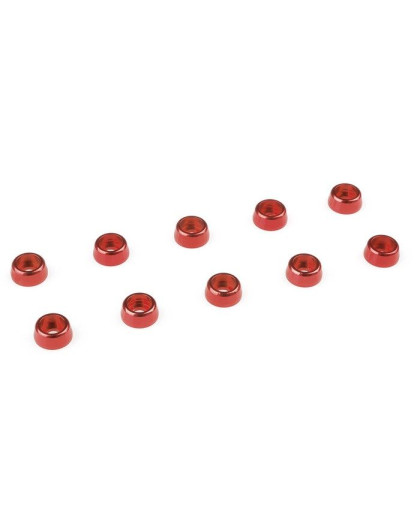 Rondelle alu CHC M2 - Rouge - 10 pcs - CORALLY - C-31255