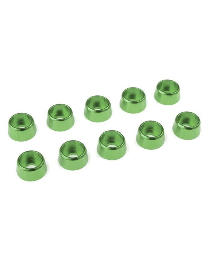 Rondelle alu CHC M4 - Vert - 10 pcs - CORALLY - C-31281