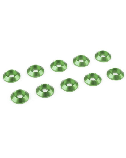 Rondelle alu BHC M3 - Vert - 10 pcs - CORALLY - C-31301