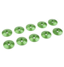 Rondelle alu BHC M3 15mm - Vert - 10 pcs - CORALLY - C-31311