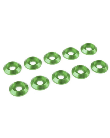 Rondelle alu BHC M4 - Vert - 10 pcs - CORALLY - C-31321