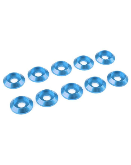 Rondelle alu BHC M4 - Bleu - 10 pcs - CORALLY - C-31324